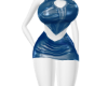 02/7 Latex Dress blue