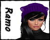 Purple hat black hair