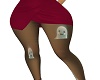 red skirt ghostly tights