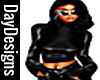Black Leather & Mesh Top