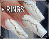 !! White Gold Nails Ring