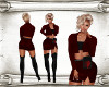 Burgundy Suit Dress
