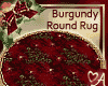 Burgundy Round Rug