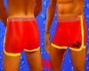 Red  Track Shorts