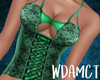|W| Laced Corset Green