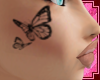 $S$ Butterfly face tatto