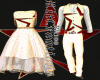 Open White Couple Suit