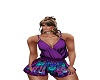 Purple Floral Romper