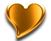 Gold Heart Sticker