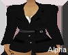 AO~Black suede dress top