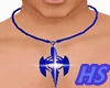 (M)Blue Warrior Necklace
