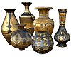 Six Egyptian Vases