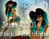 *J Black/teal Utada