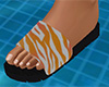 Orange Tiger Stripe Sandals (F)