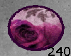 Purple Rose Round Rug