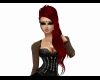 Red long updo