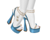Kawaii Heart Blue Heels
