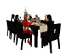 {F} BLACK DINNING TABLE