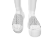 white lv slippers!