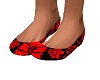 Shoes red flowers prego