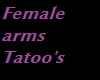 Female arms tatoo's