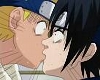 Naruto kissing Sasuke