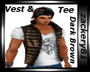 Vest & Tee D-Brown New