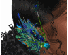Peacock single earring