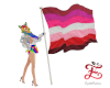 Lesbian Flag w Poses
