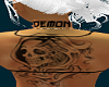 Demon Skull Back Tattoo