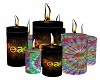 Hippy Tie Dye Candles
