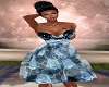 Strapless Lace Blue Rose