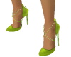 Lime Green chain heels