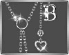 ❣Necklace||Heart & B||