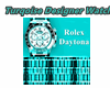 Turquoise Designer Watch