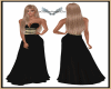 Long Black Gold Gown