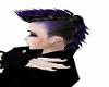 black & purple mens hair