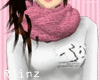 R! White Sweater + Scarf