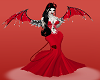 Red Gown n Wings Vampire