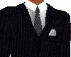 pinstripe suit white top