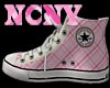 NCNY*Pink Plaid Converse