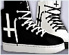 dark/white emo sneaker M
