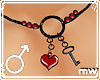 !Key Heart Male necklace