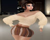 Pleated brown Skirt RLL