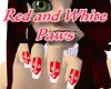 [KRa] Red & White Paws