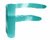 Letter F chrome in Teal