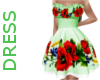 folk dress flowers green