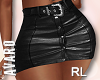 Belted Leather Skirt RL