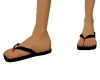 Black Flip Flops Sm Feet
