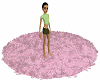 Round Pink Shag Rug